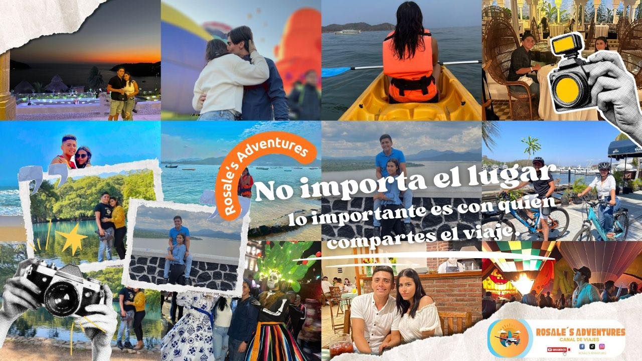 Collage de momentos de viaje con Rosale's Adventures